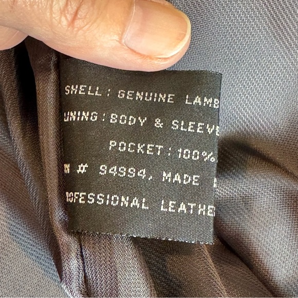 J Park Collection Men’s Lambskin Leather Coat Size L - Picture 15 of 17